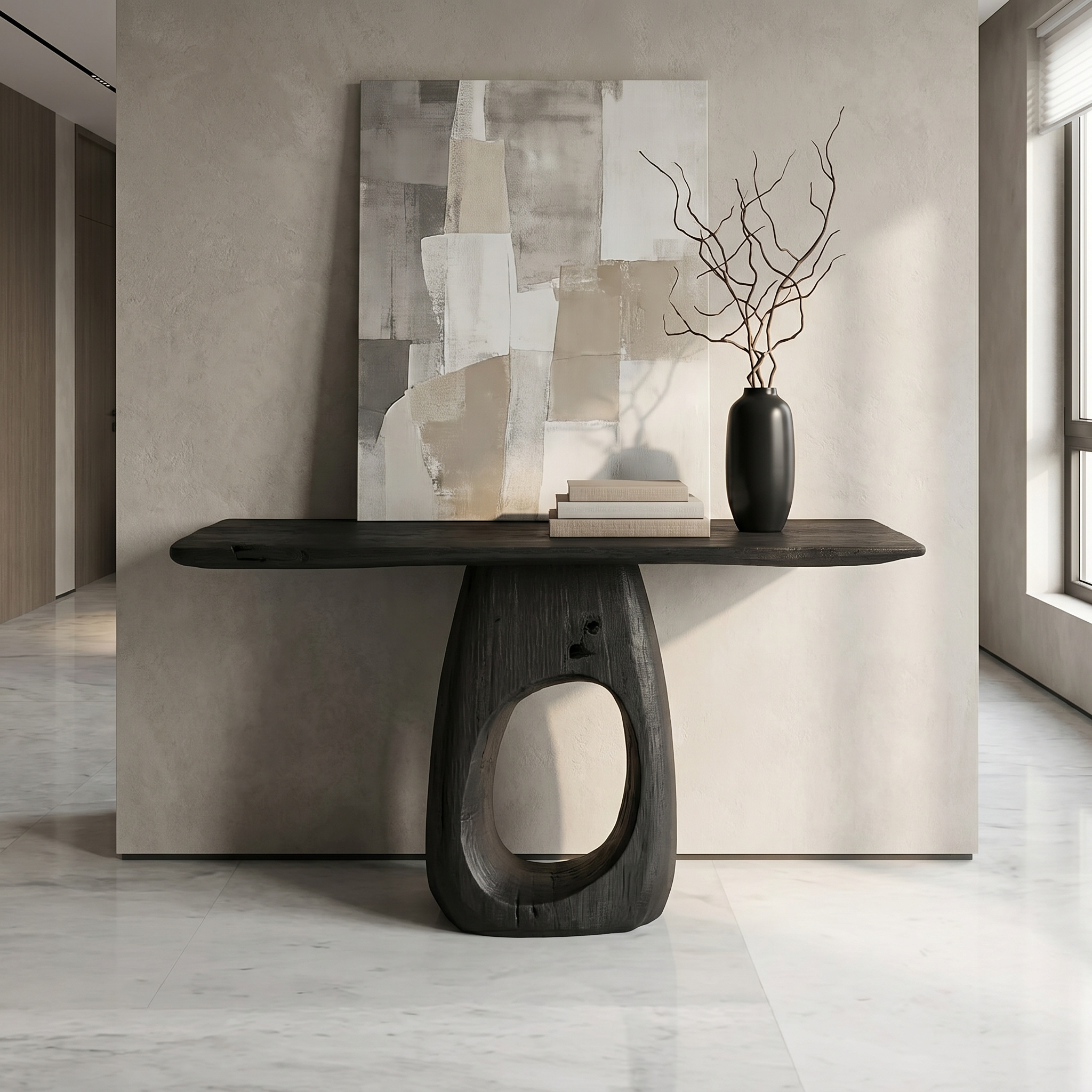 Artisan Organic Console Table Living Room And Hallway