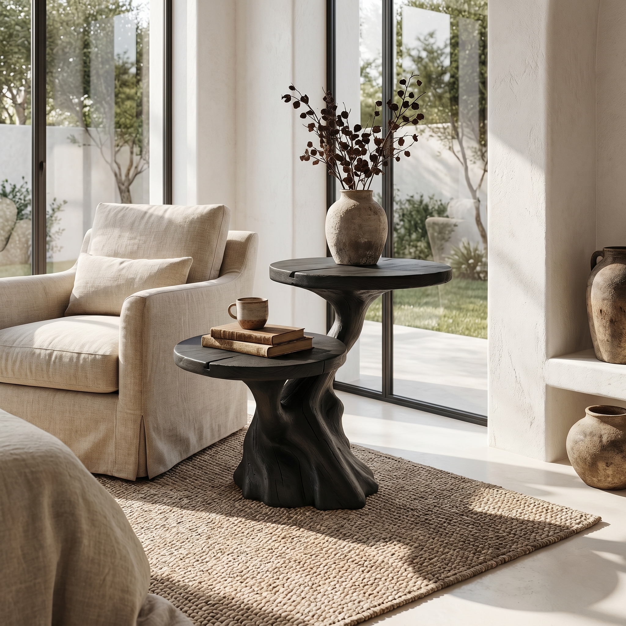Rustic Side Table Entryway And Living Room