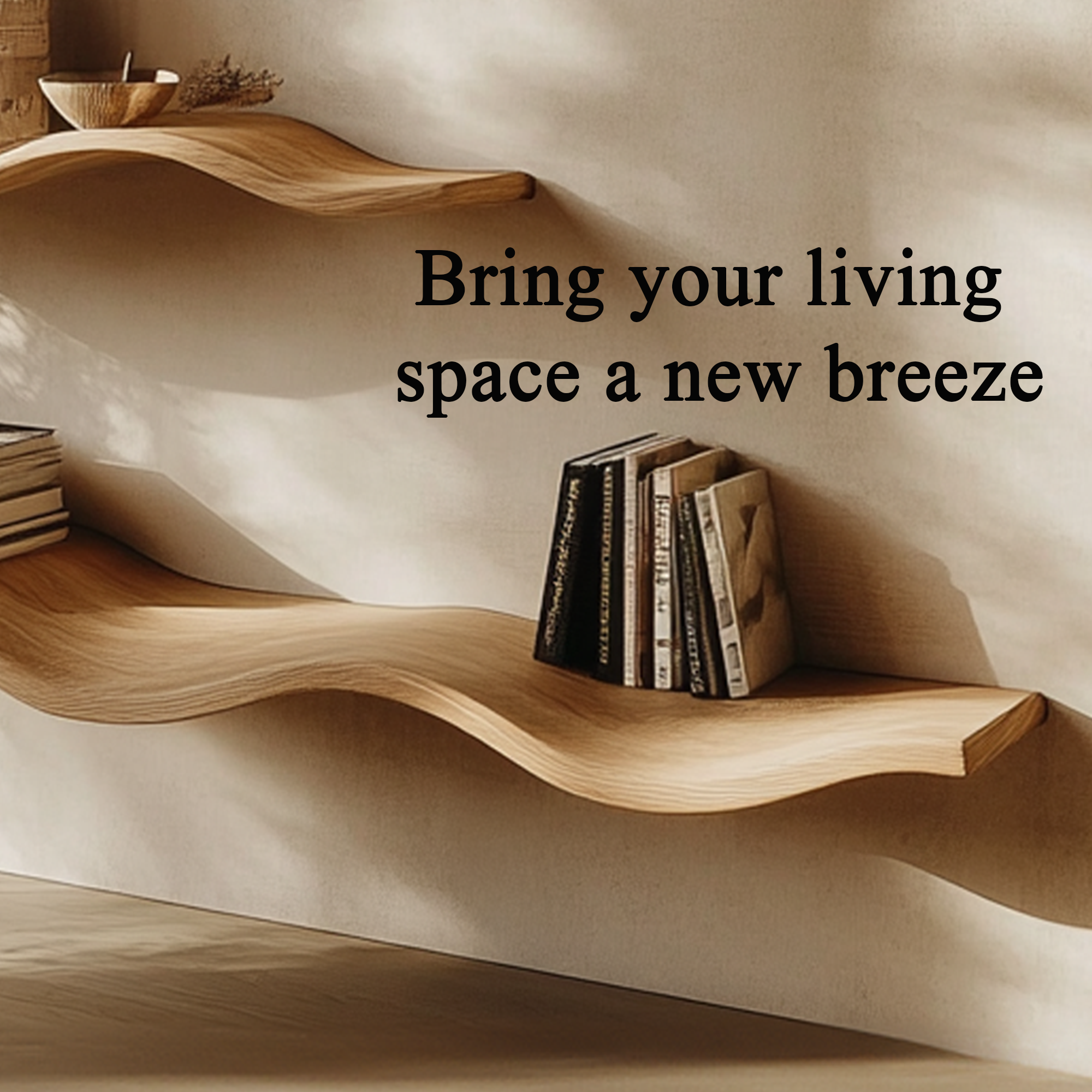 Oak Wavy Floating Shelf Custom Floating Shelf