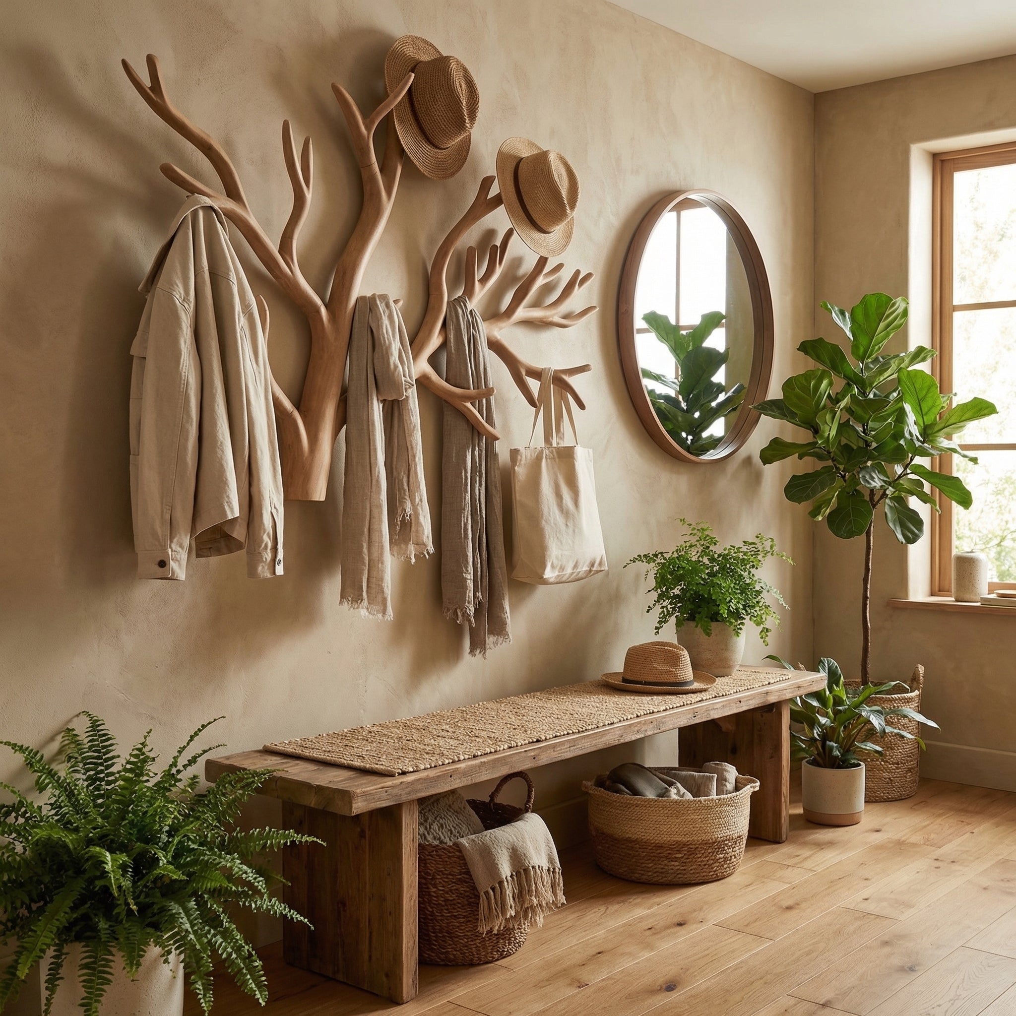Custom Wood Coat Rack Driftwood Hanging Clothes