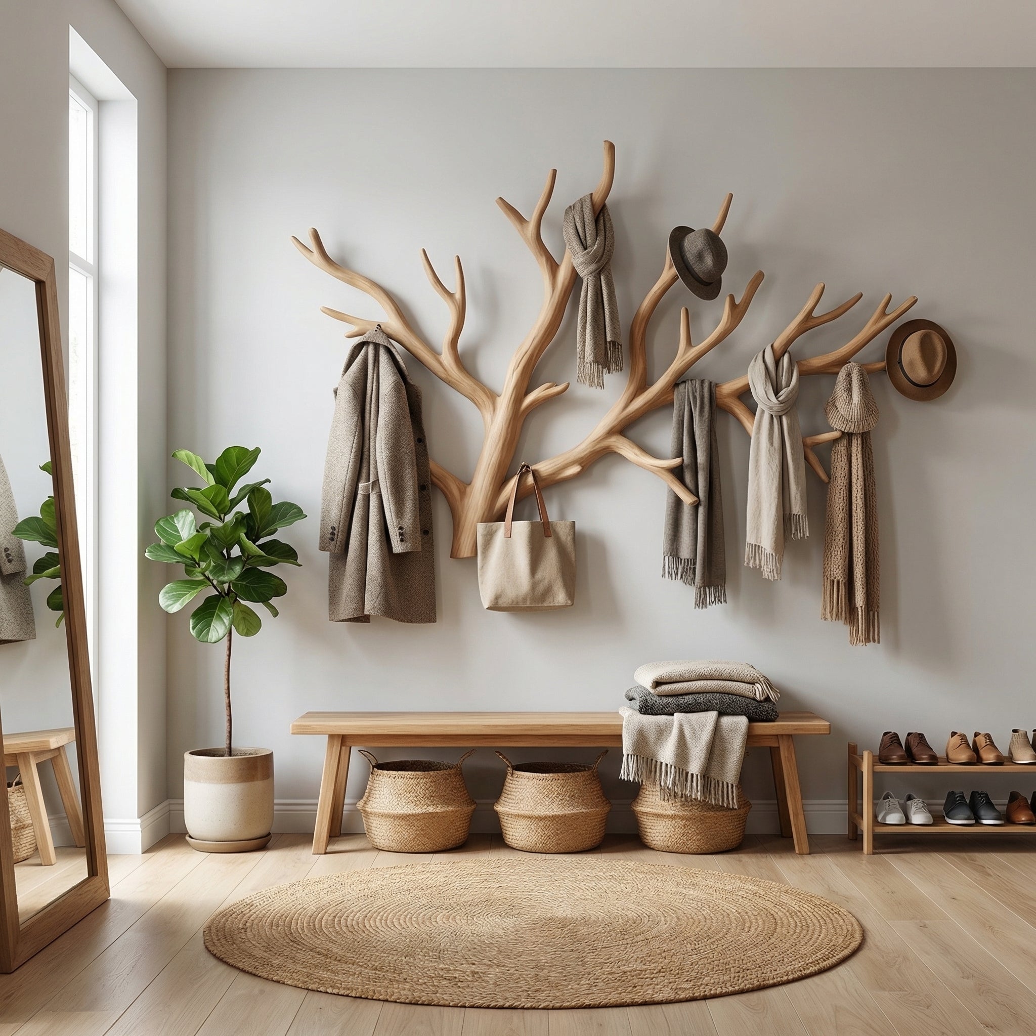 Custom Wood Coat Rack Driftwood Hanging Clothes