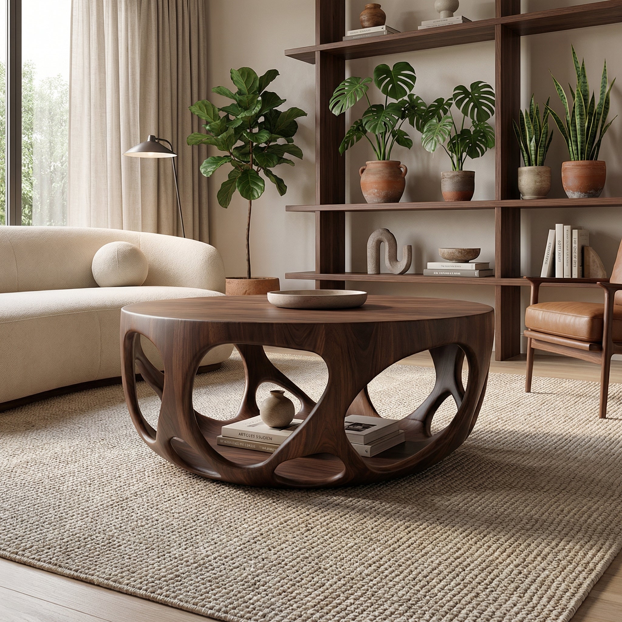 Artisan Coffee Table Natural Wood Farmhouse Gift