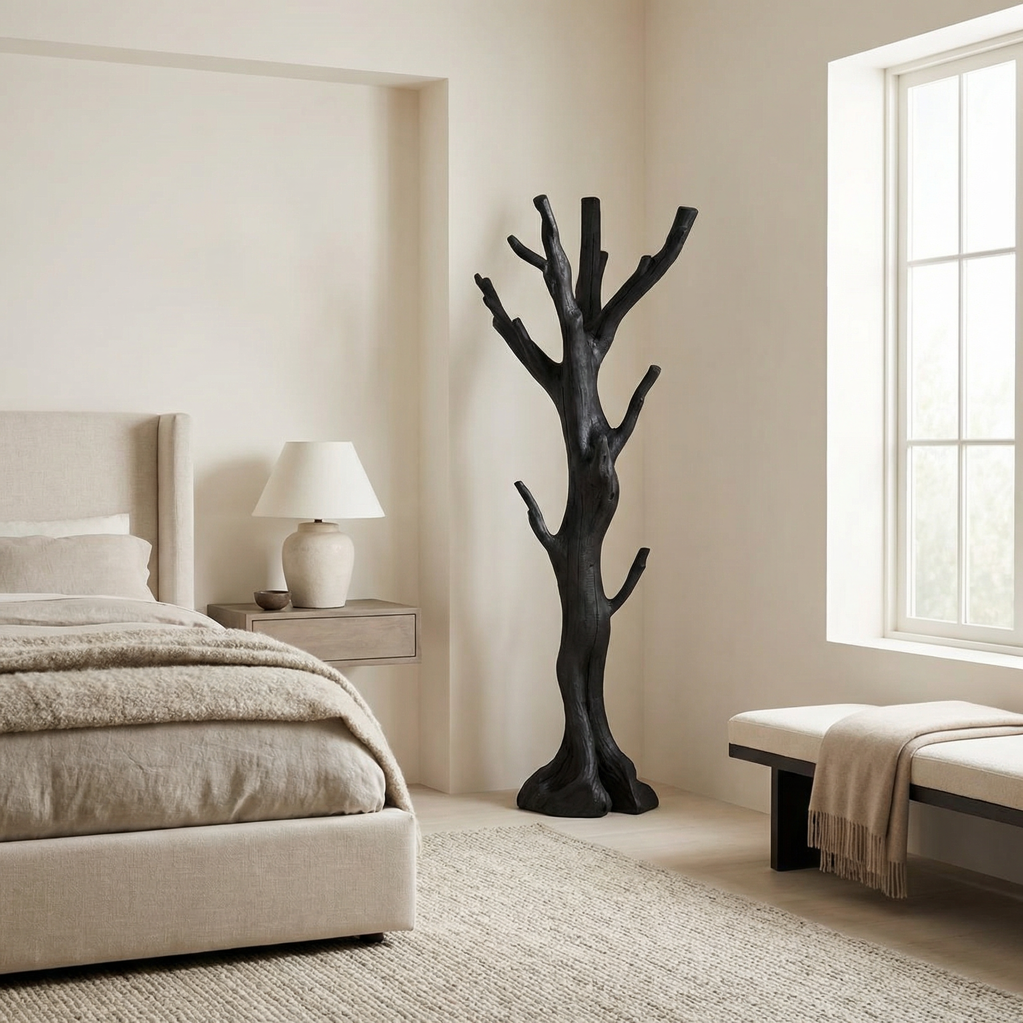 Rustic Tree Coat Rack Entryway Hallway