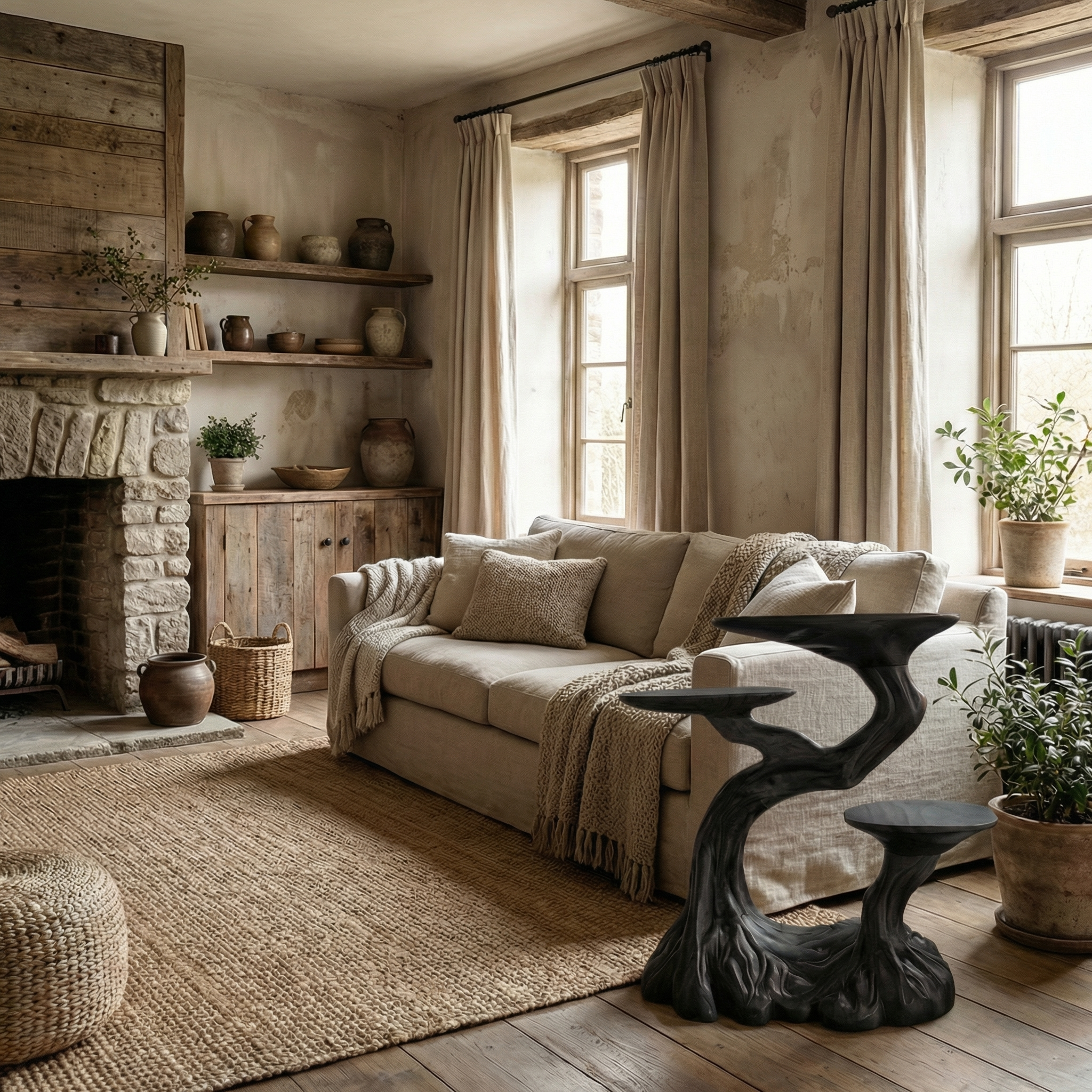 Rustic Branch End Table Bedroom