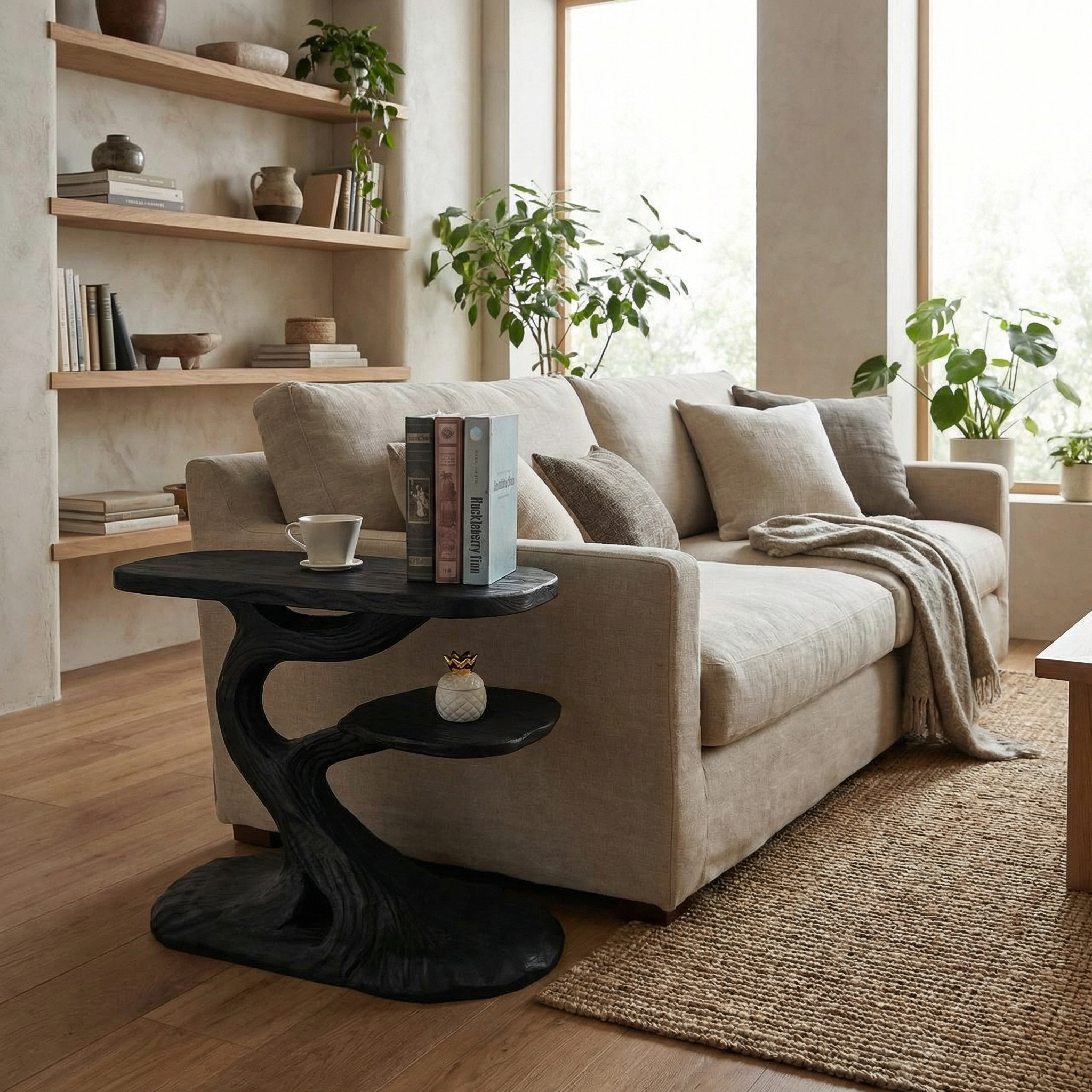 Rustic Tree End Table Living Room