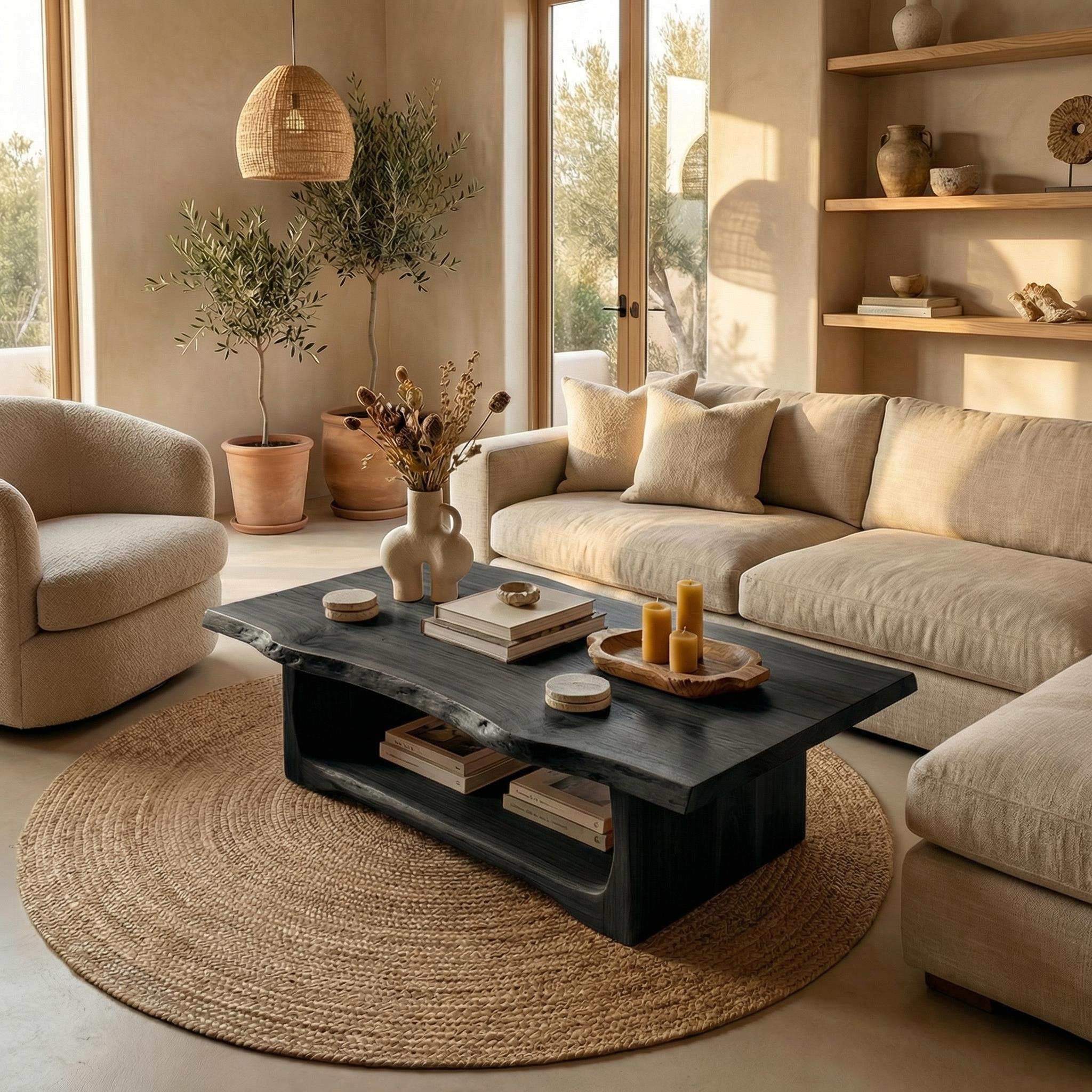 Rustic Handcrafted Coffee Table Living Room Or Reading Room