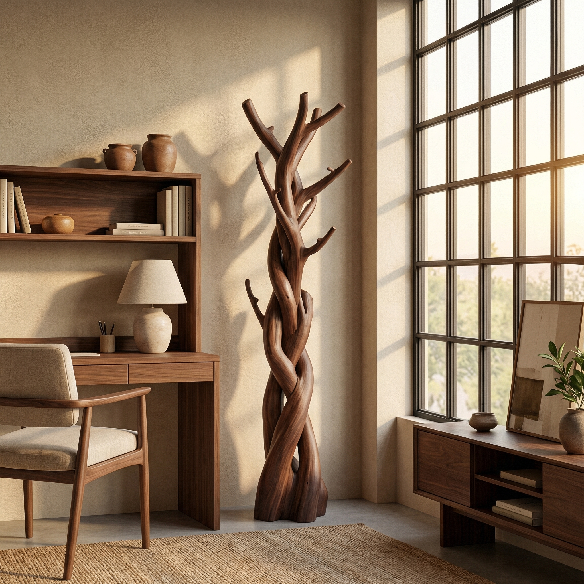 Rustic Tree Coat Rack Bedroom Closet