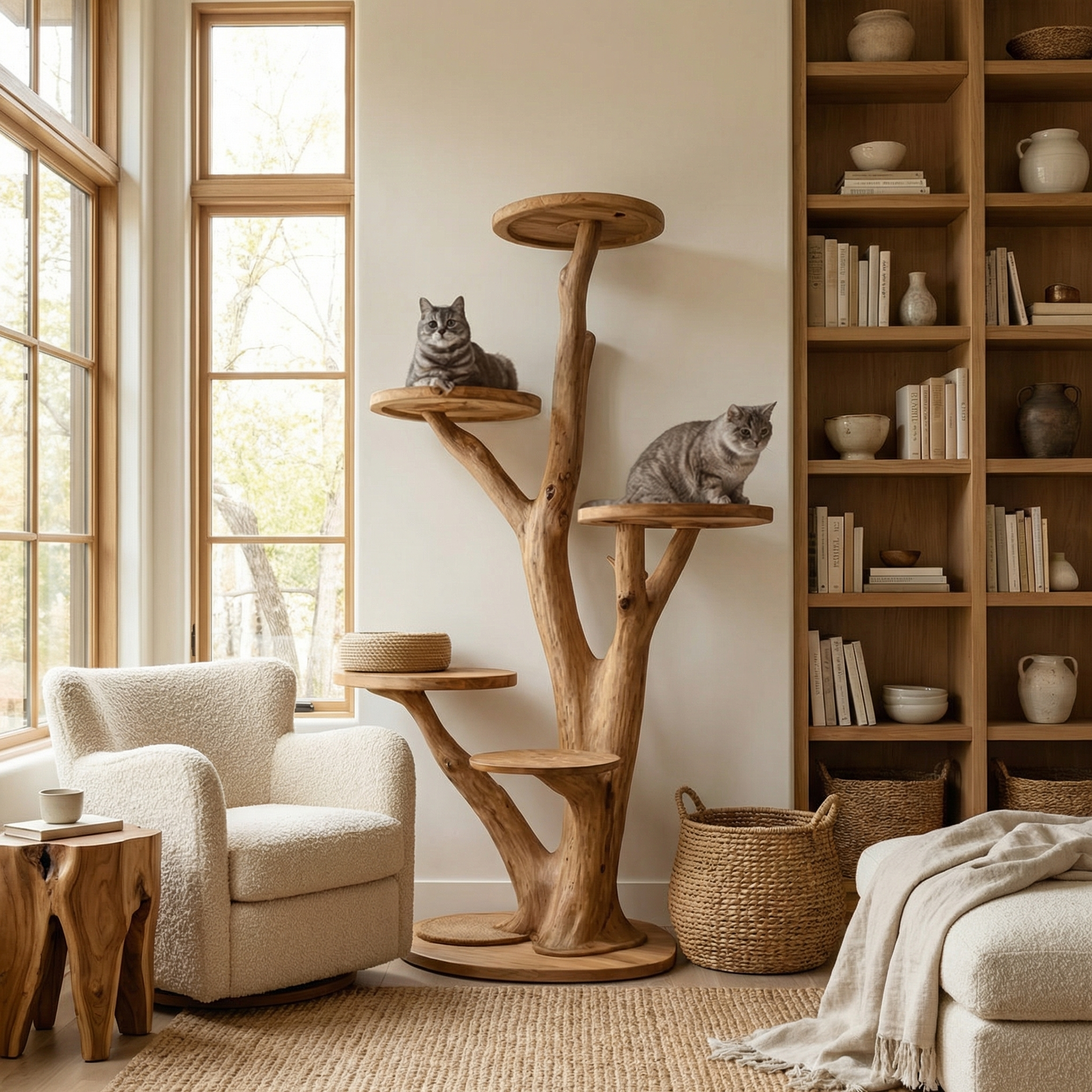 Rustic Tree Cat Tower Living Bedroom