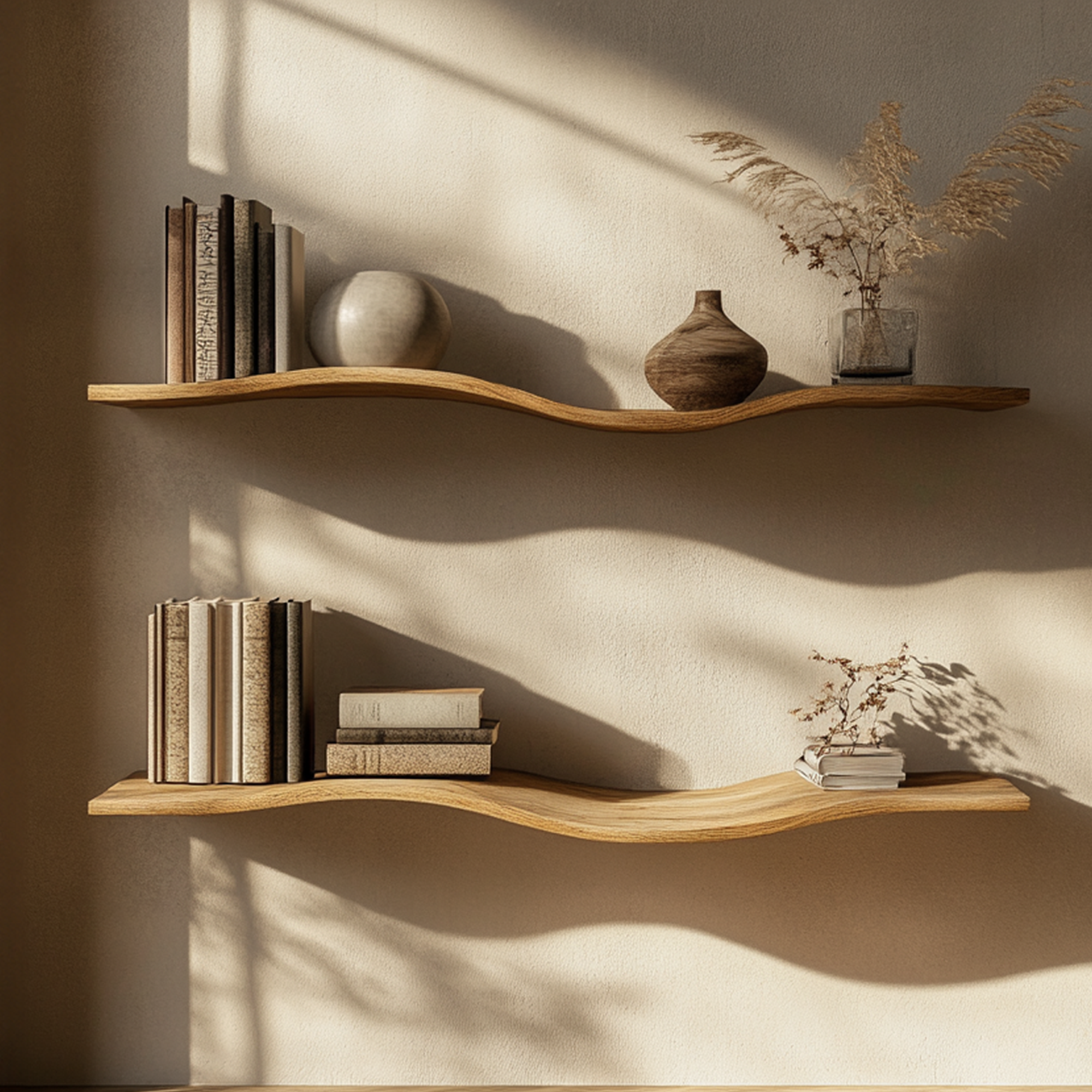 Wavy Wall Shelf Long Floating Shelf Wavy Floating Shelf