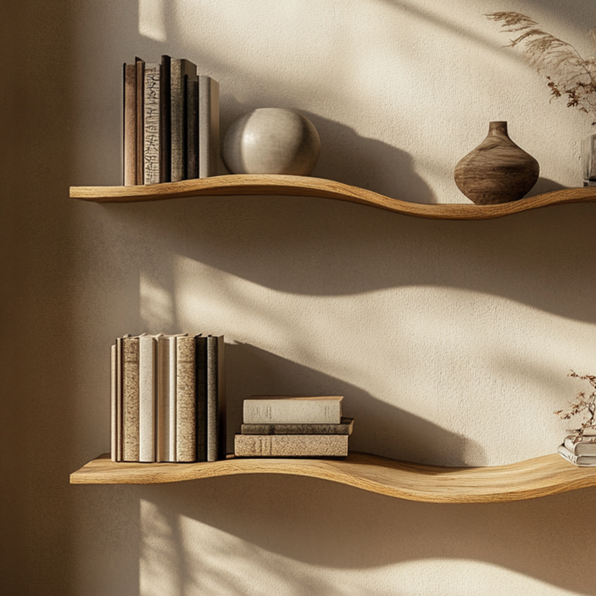 Wavy Wall Shelf Long Floating Shelf Wavy Floating Shelf