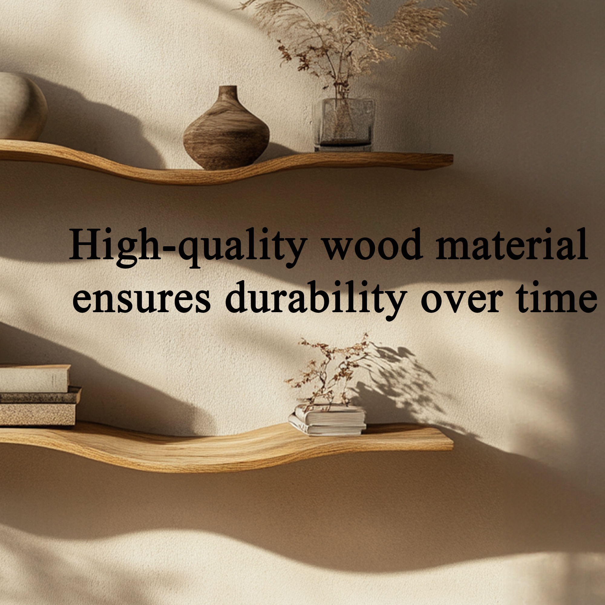 Wavy Wall Shelf Long Floating Shelf Wavy Floating Shelf