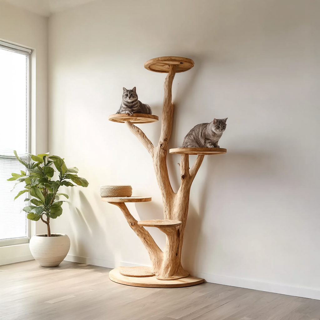 Rustic Tree Cat Tower Living Bedroom
