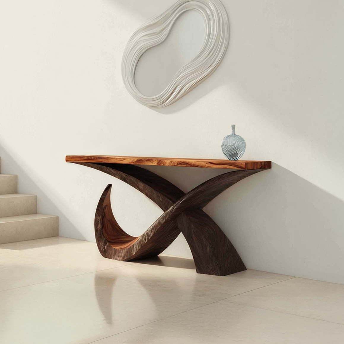 Mid Century Console Table Living Room Entryway