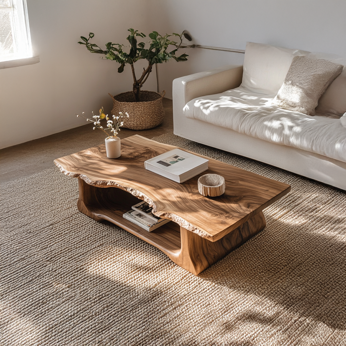 Rustic Handcrafted Coffee Table Living Room Or Reading Room