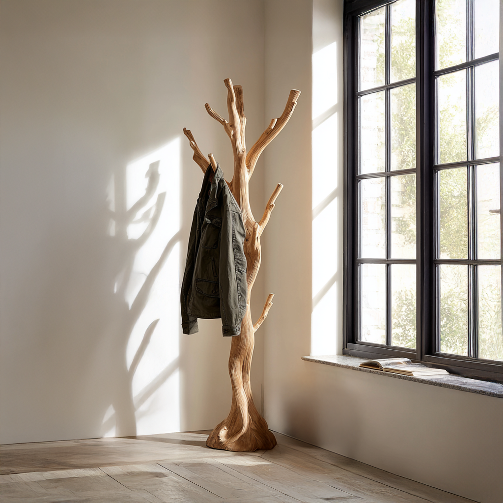 Rustic Tree Coat Rack Entryway Hallway