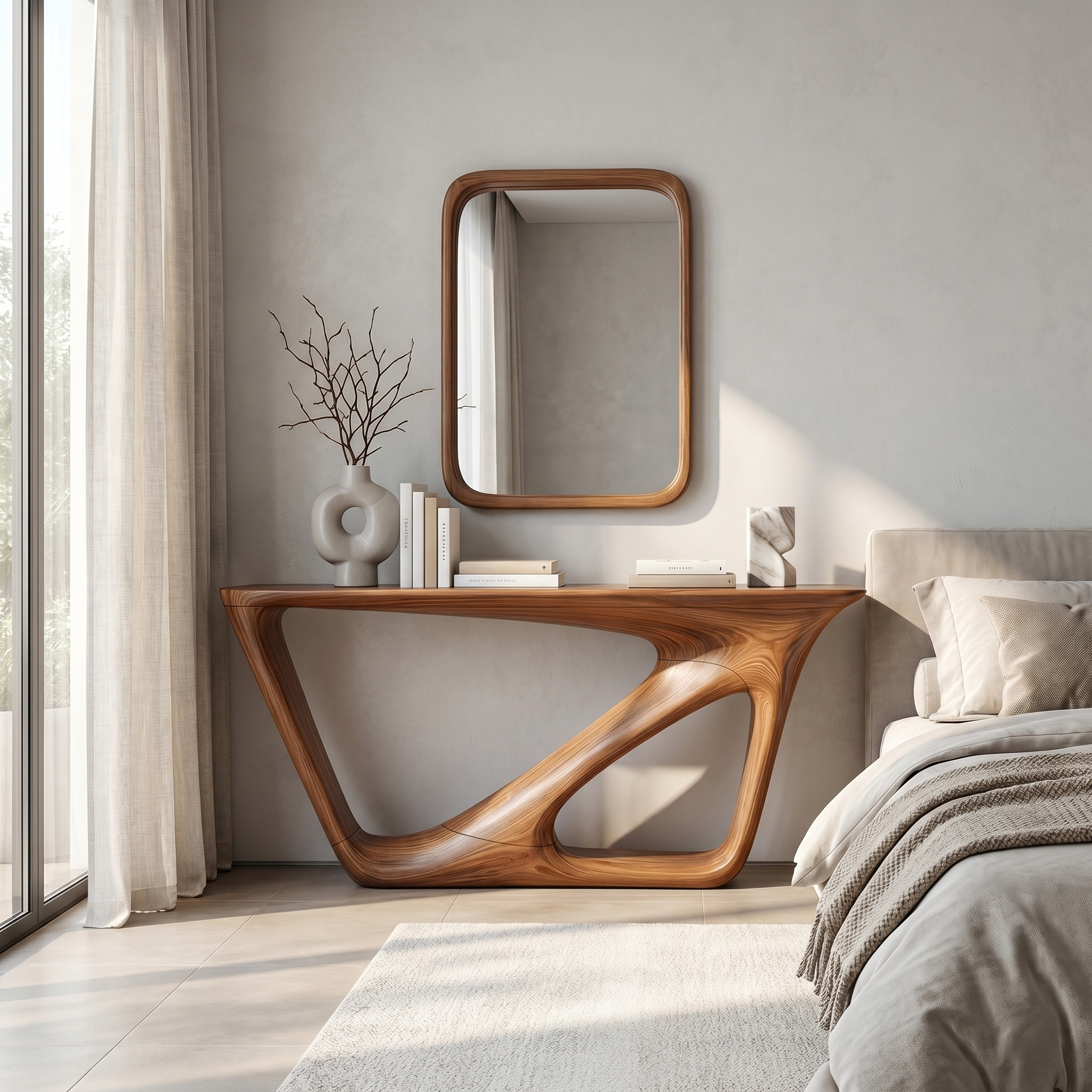 Mid Century Console Table Living Room Or Entryway