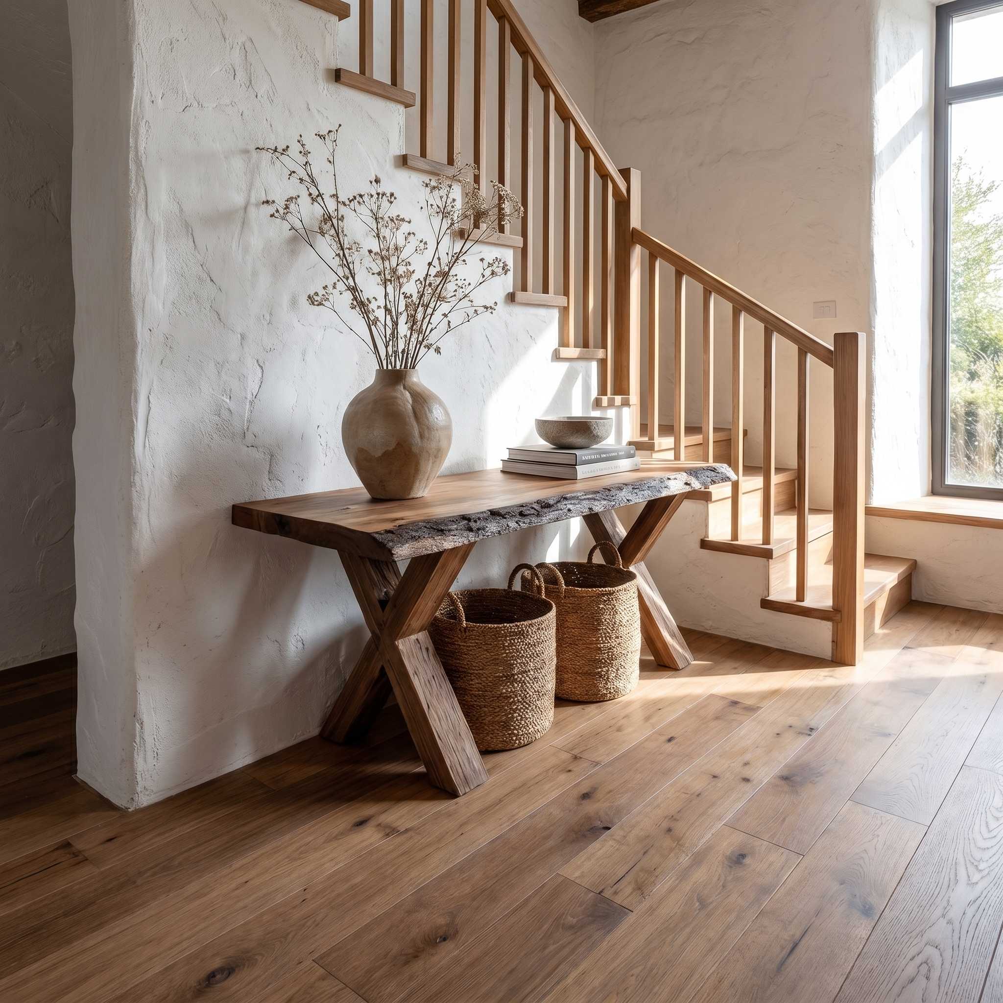 Rustic Console Table Farmhouse Entryway
