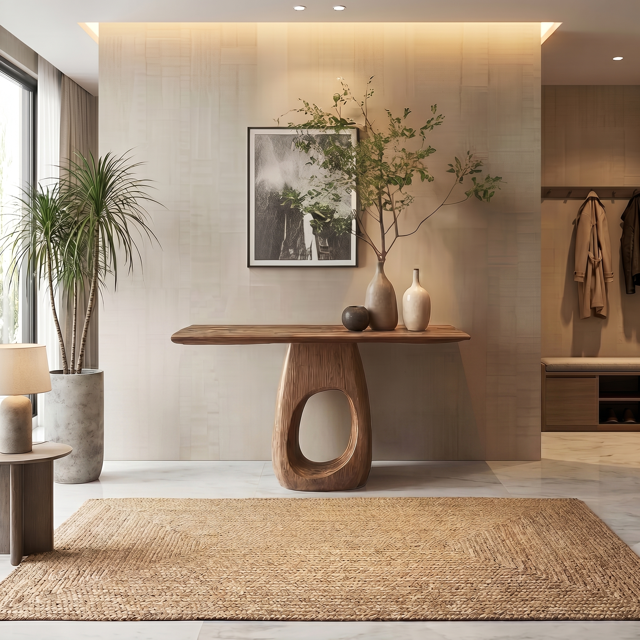 Artisan Organic Console Table Living Room And Hallway