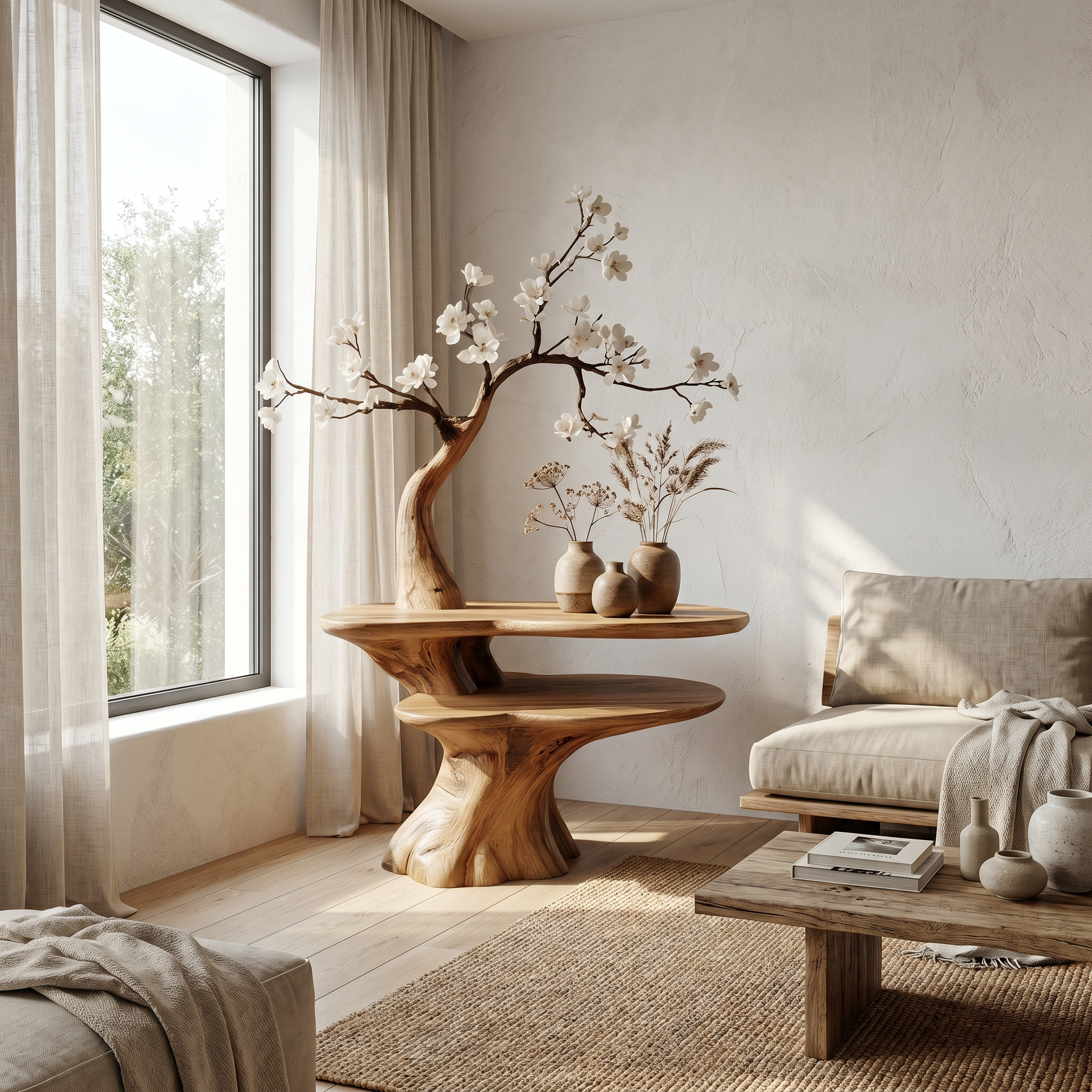 Rustic Bedside Table Bedroom And Living Room