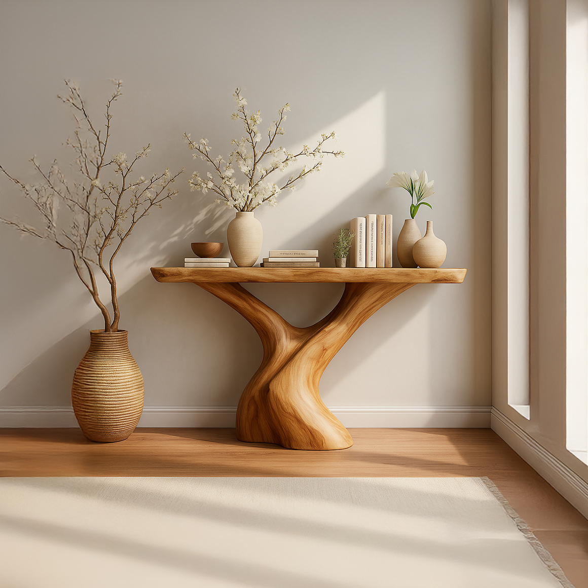 Mid Century Console Table Accent Entryway And Living Room