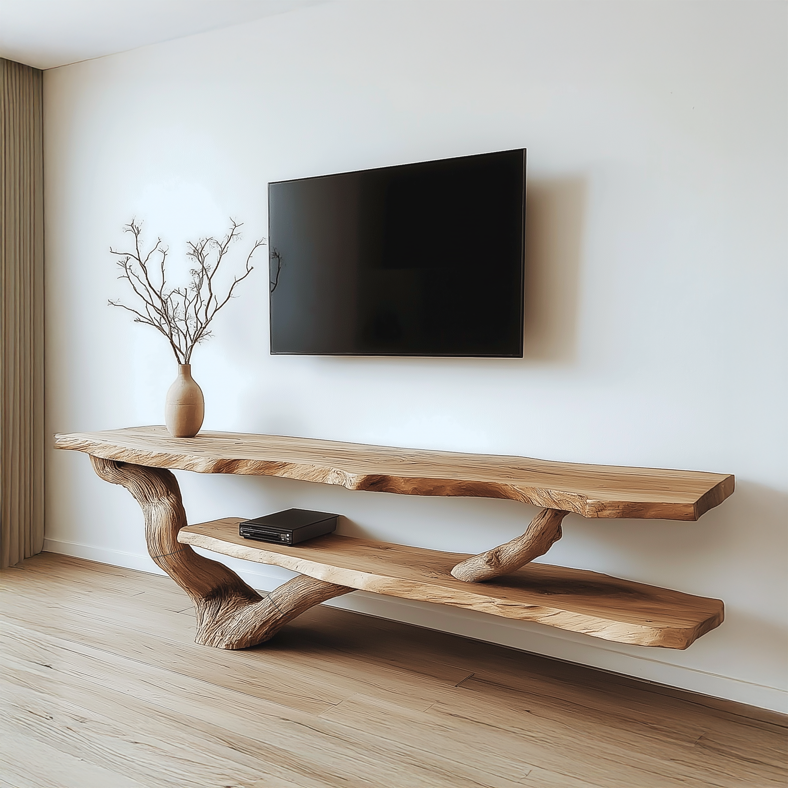 Rustic Live Edge TV Stand Living Room
