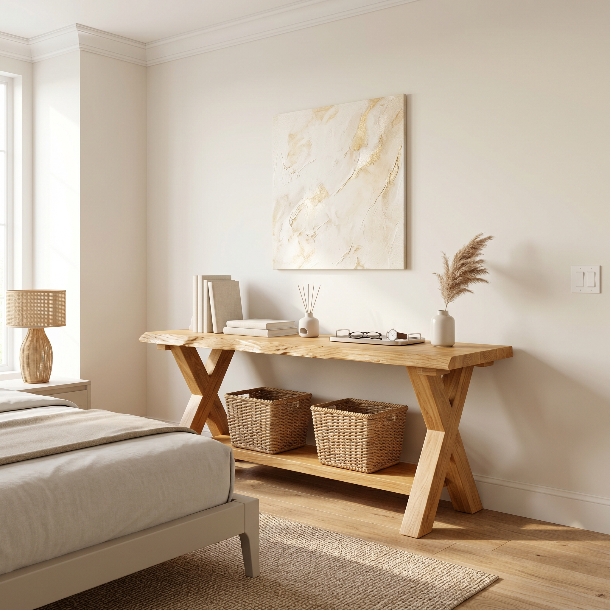 Rustic Console Table Farmhouse Sofa