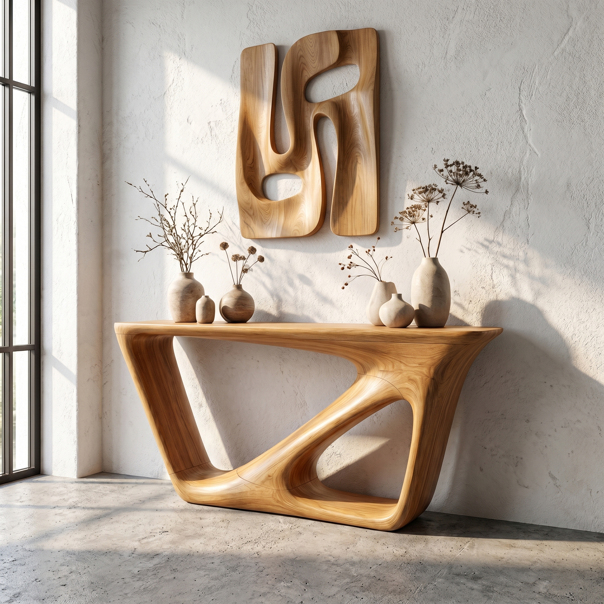 Mid Century Console Table Living Room Or Entryway