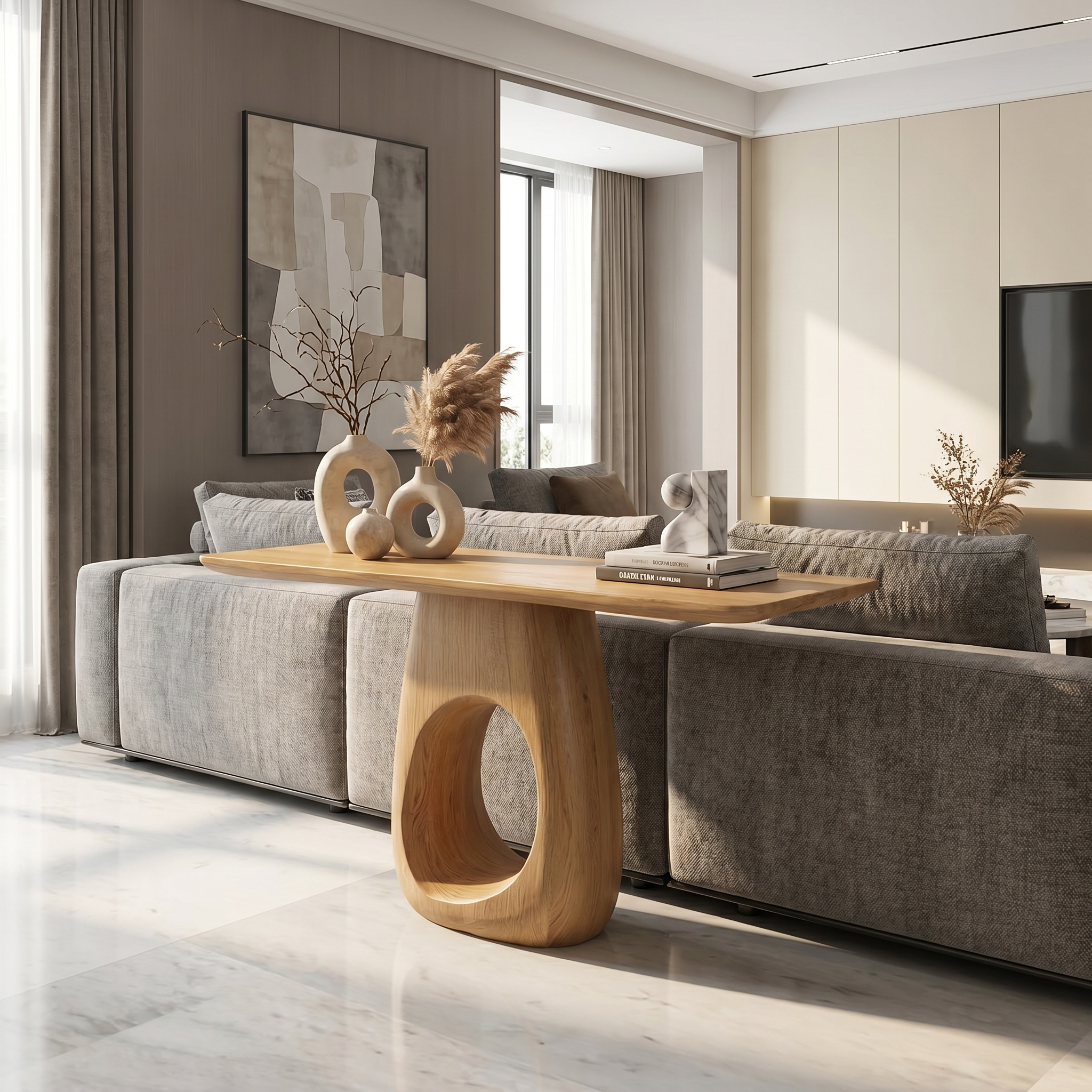 Artisan Organic Console Table Living Room And Hallway