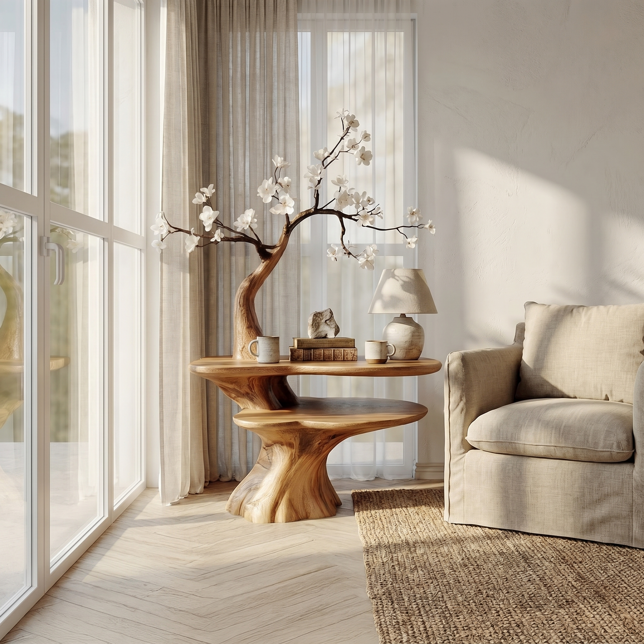Rustic Bedside Table Bedroom And Living Room