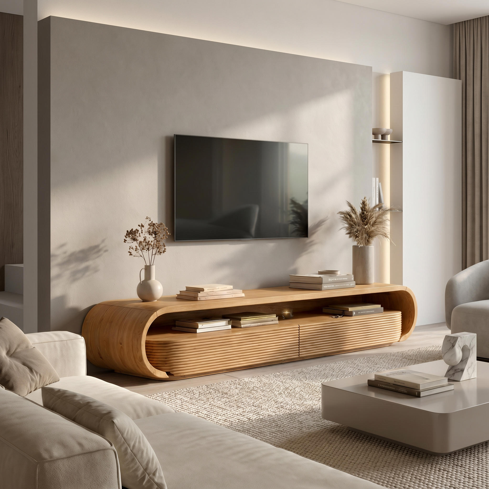 Modern Minimal TV Unit For Living Room And Entertainment Space