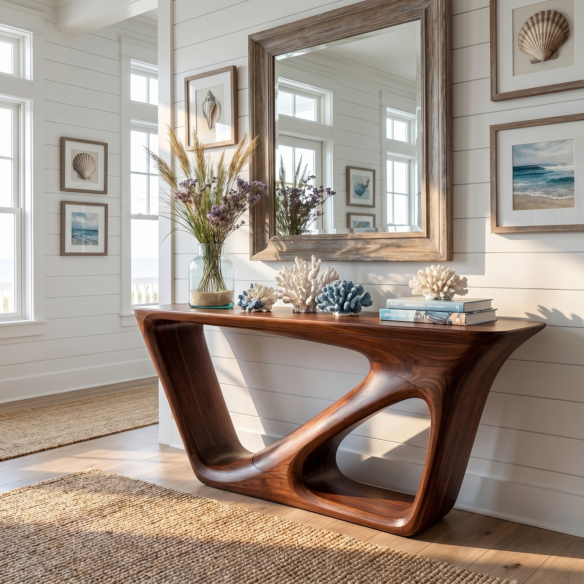 Mid Century Console Table Living Room Or Entryway