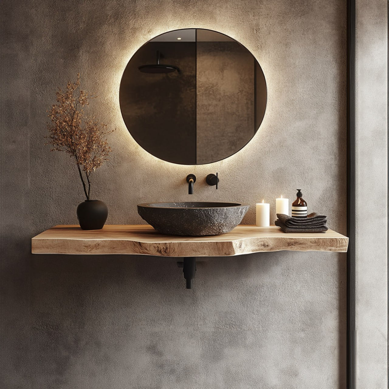 Mid Century Floating Vanity Modern Bathroom