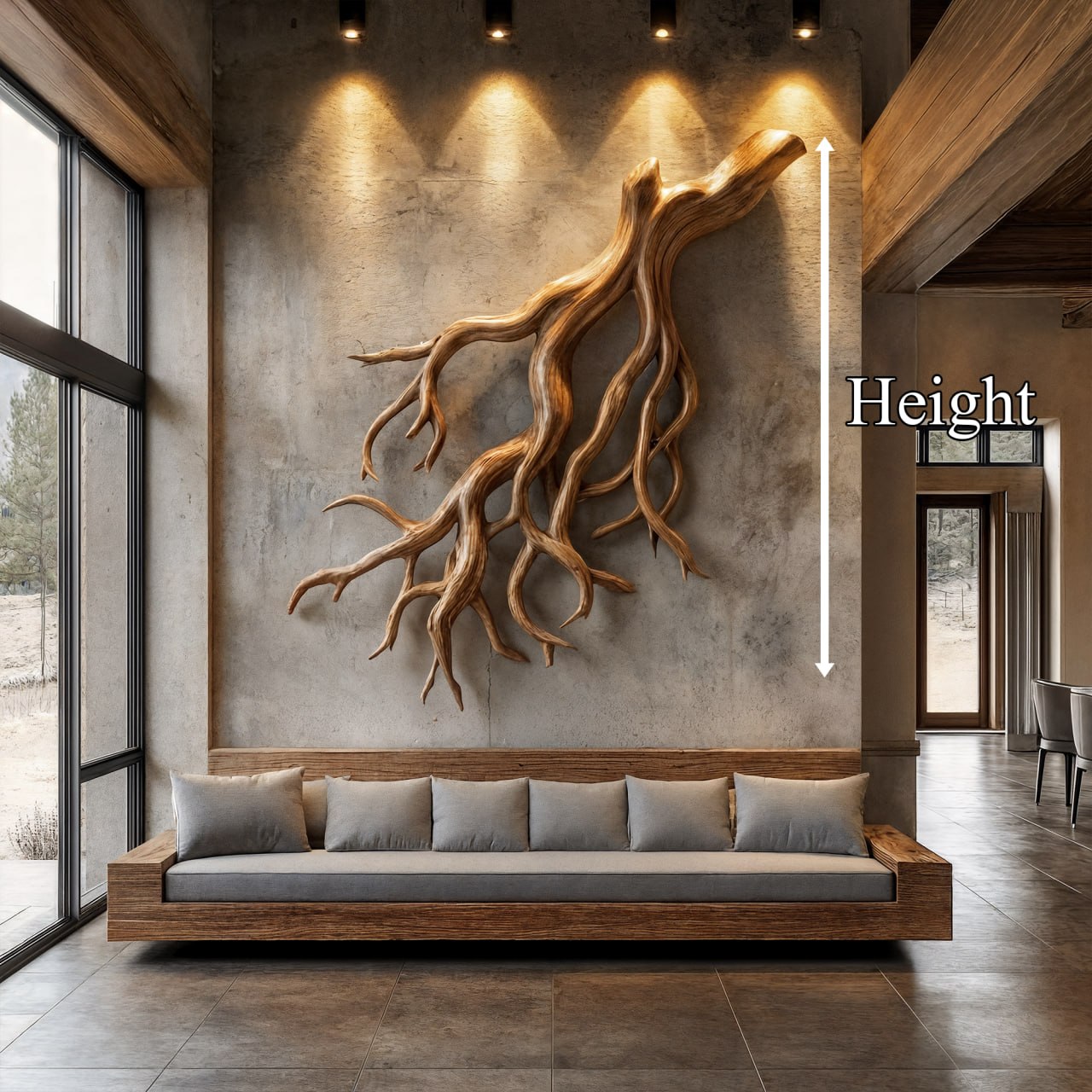 Rustic Tree Root Wall Art Living Room And Lounge