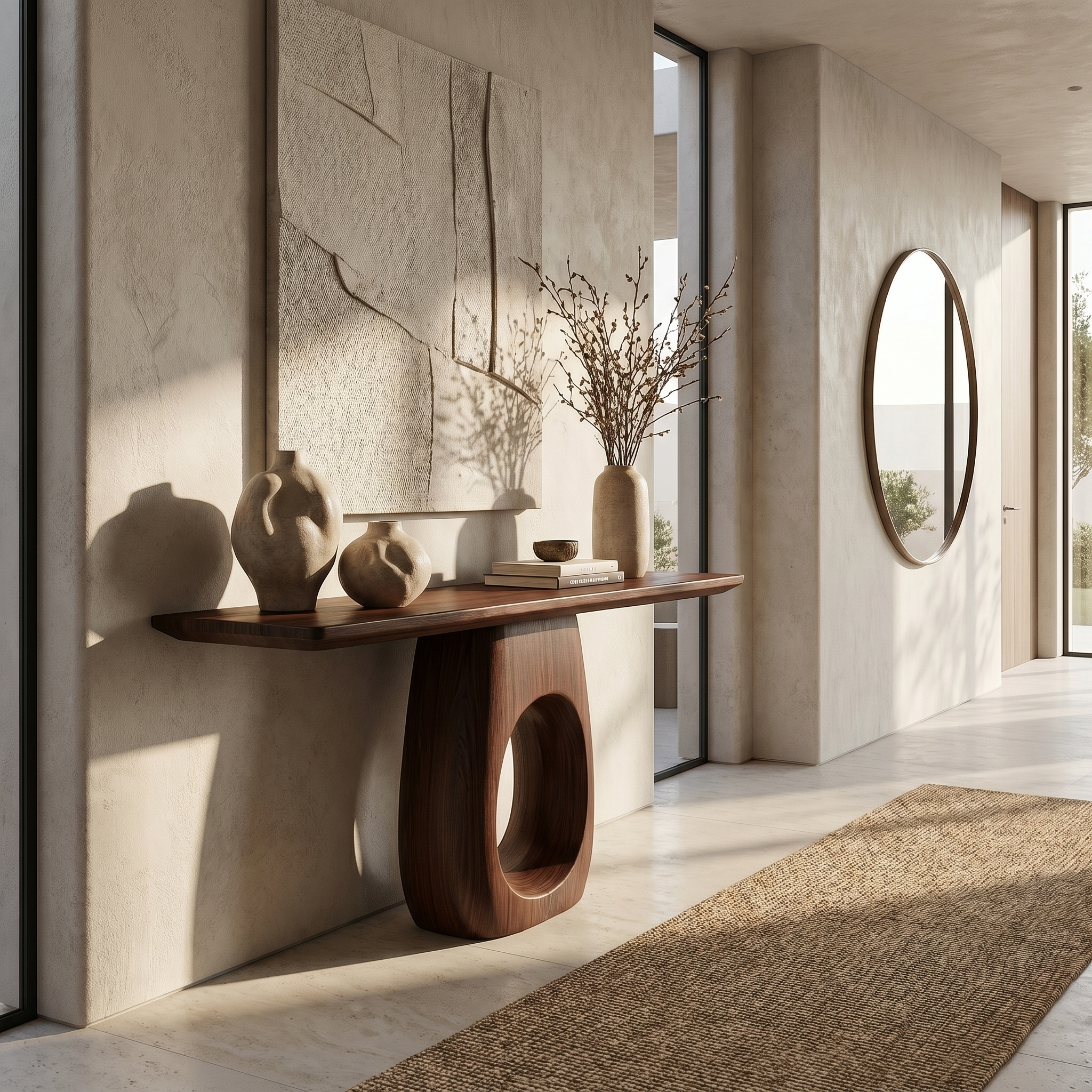 Artisan Organic Console Table Living Room And Hallway
