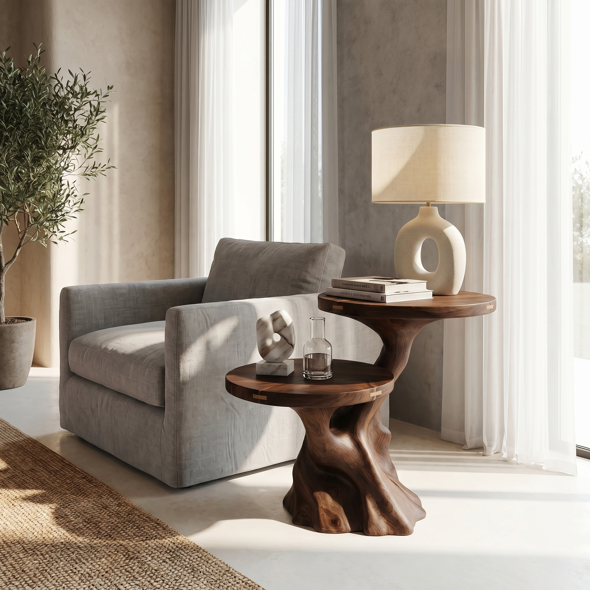 Rustic Side Table Entryway And Living Room