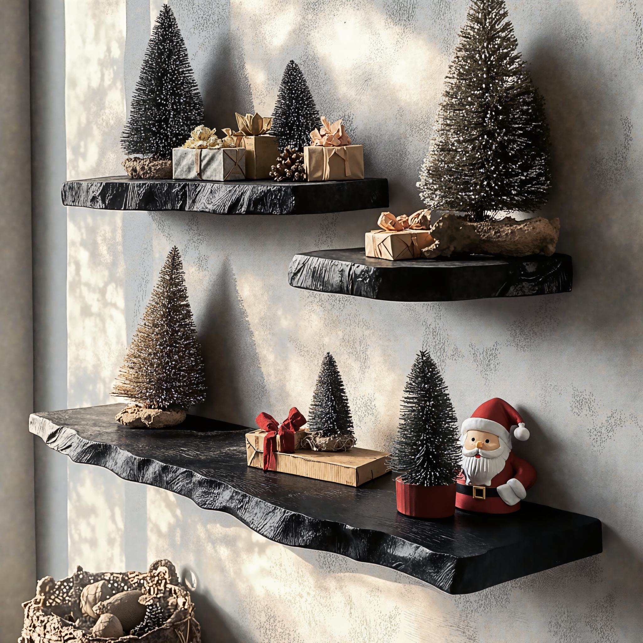 Black Floating Shelf Live Edge Xmas Foating Shelf Plans